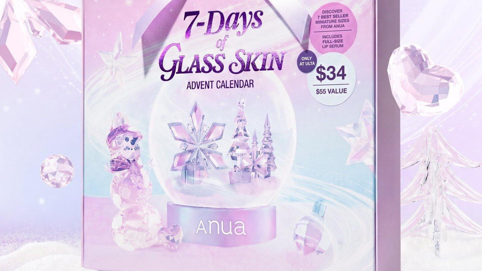 Anua 7-Days of Glass Skin Advent Calendar 2026 box from Ulta Beauty