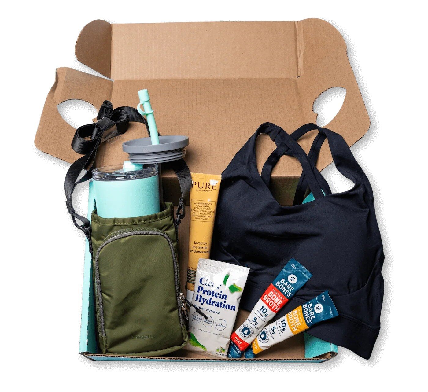 Contents of a Barbella Box subscription