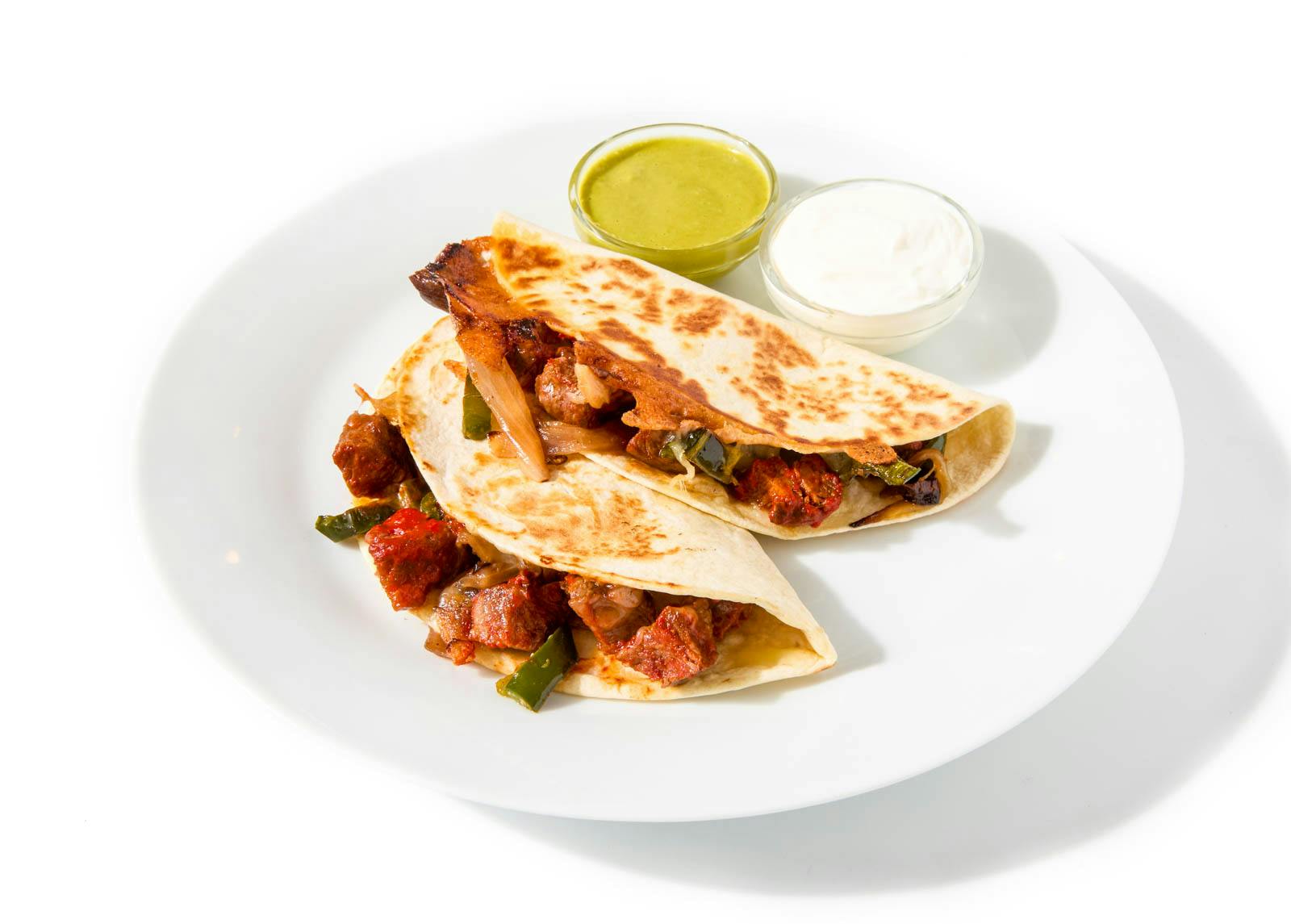 CookUnity steak rajas quesadilla by chef Rick Bayless