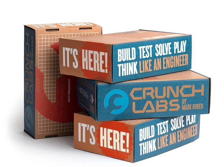 Stack of CrunchLabs Build Boxes