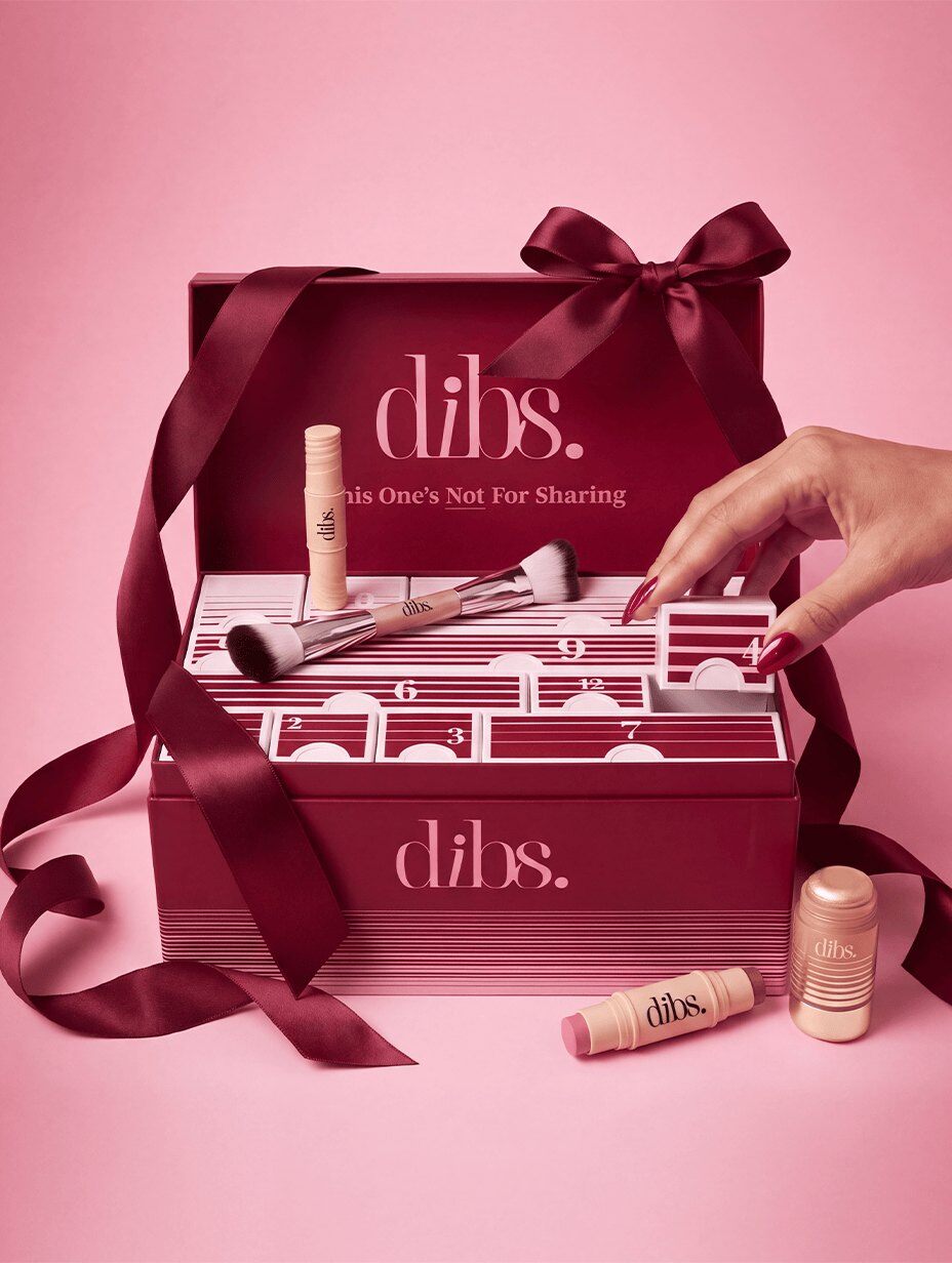 DIBS Beauty 12 Days of DIBS Advent Calendar 2026 with ribbon bow packaging
