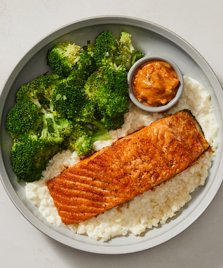Factor blackened salmon prepared meal