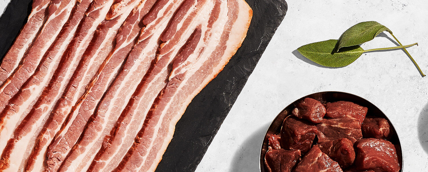Good Chop bacon and beef selection