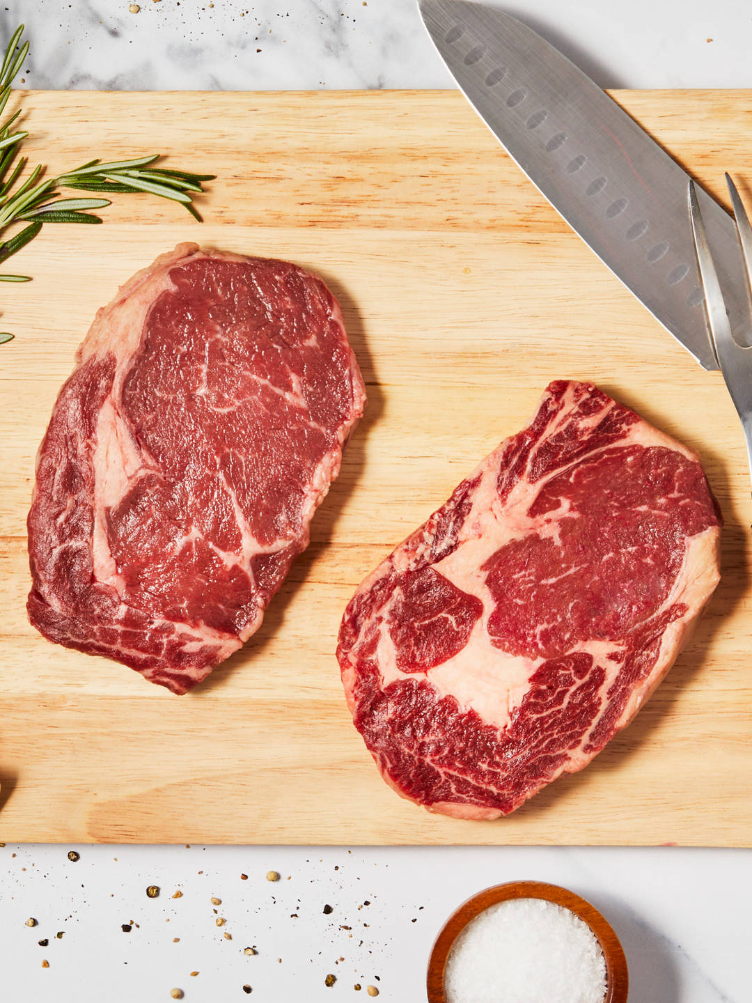 Good Chop ribeye steaks on a cutting board