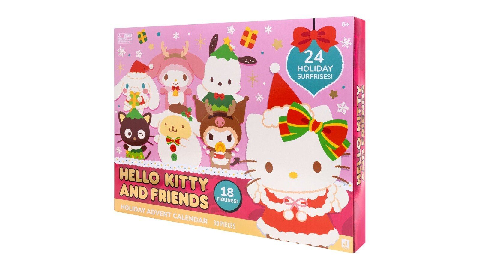 Hello Kitty and Friends 2026 Holiday Advent Calendar box with 18 figures