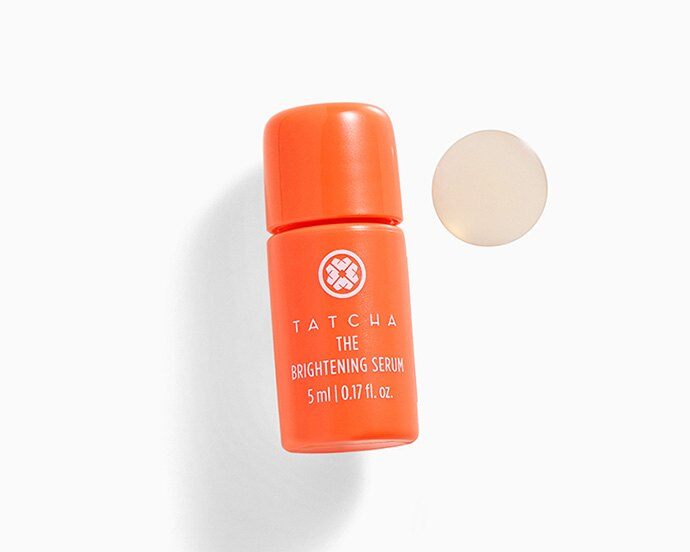 TATCHA The Brightening Serum, an orange bottle, one of the October 2026 IPSY Original products