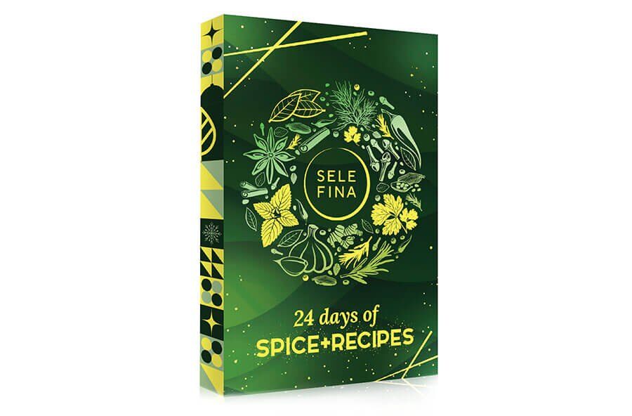 Selefina 2026 spice advent calendar with wreath motif