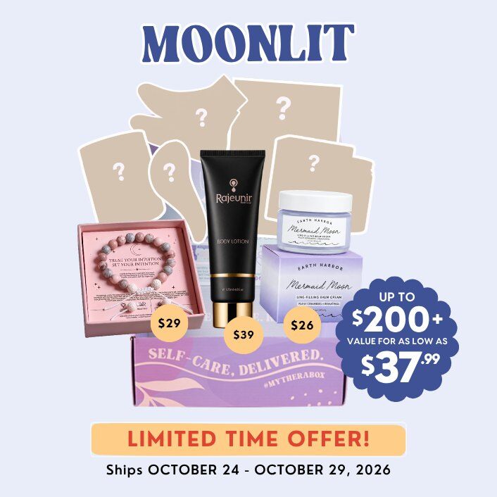 TheraBox Moonlit October 2026 mystery box packaging