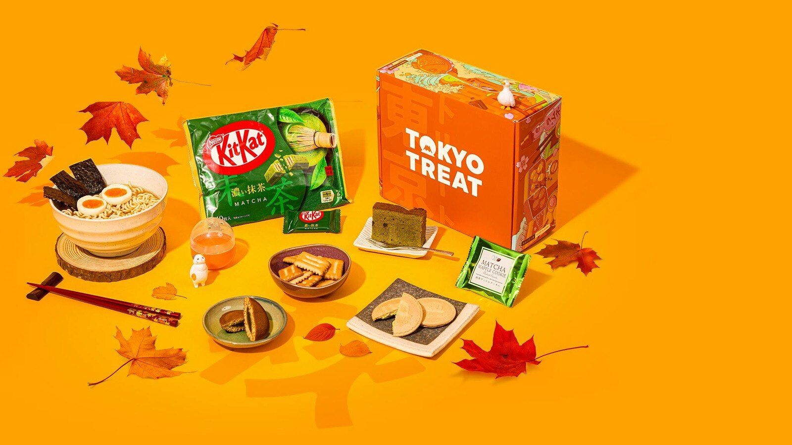 TokyoTreat November 2026 Matcha Fall Rush box with Matcha KitKats, ramen and dorayaki